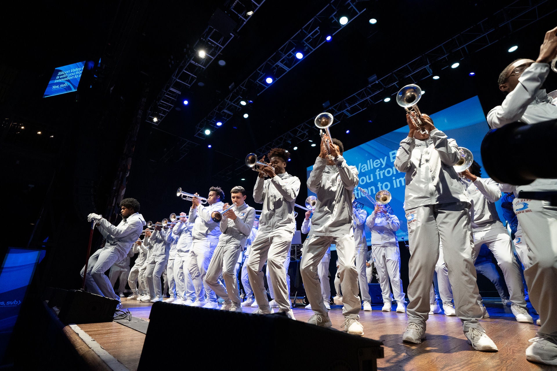 Band performing on stage
