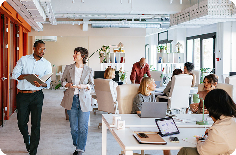 Team working in office