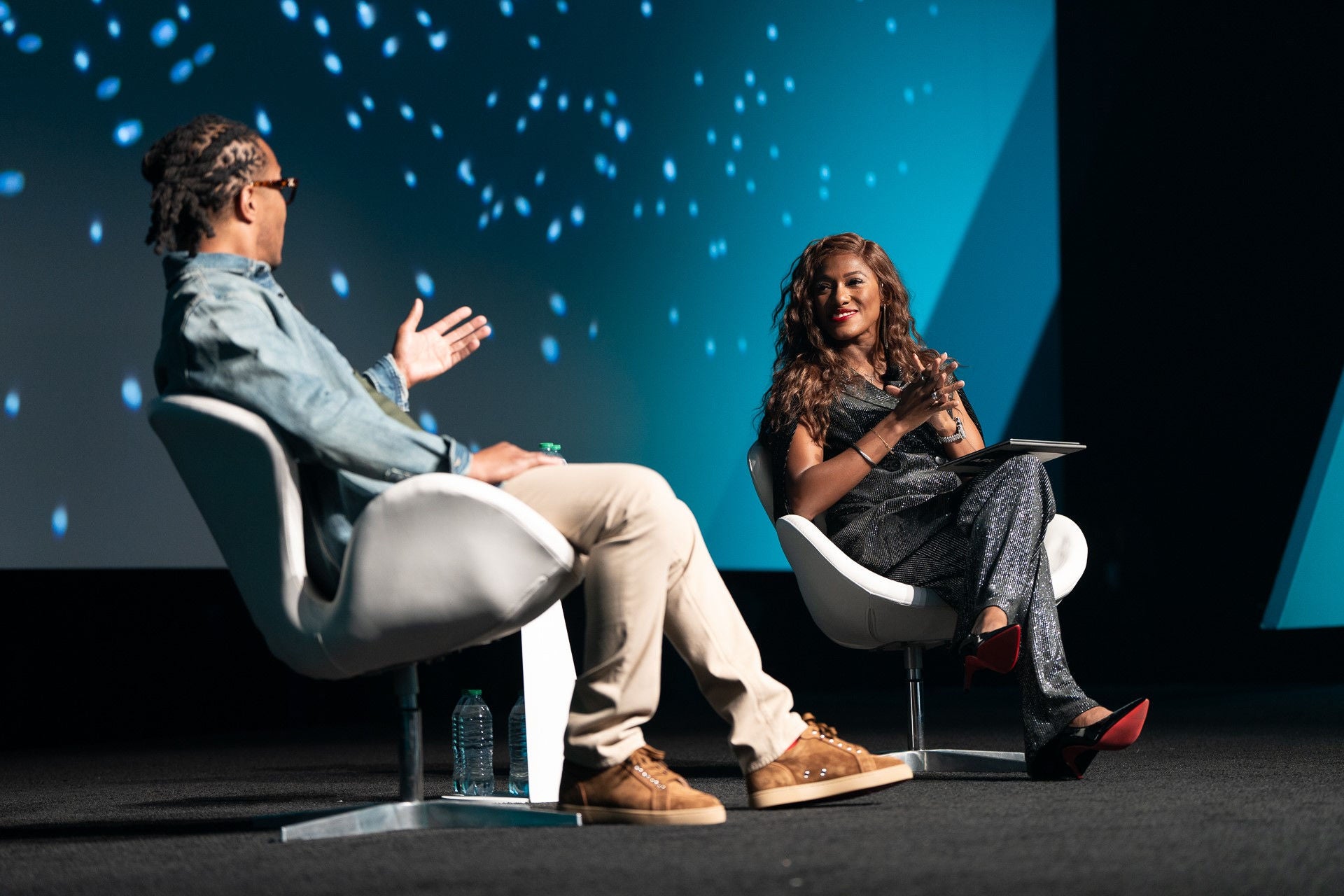 Two speakers on stage