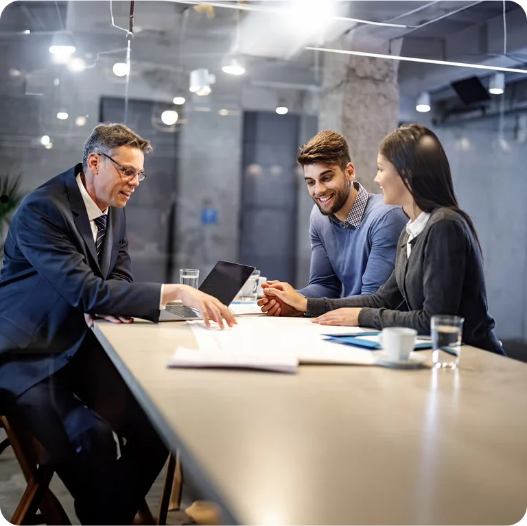 Business professionals meeting in modern office
