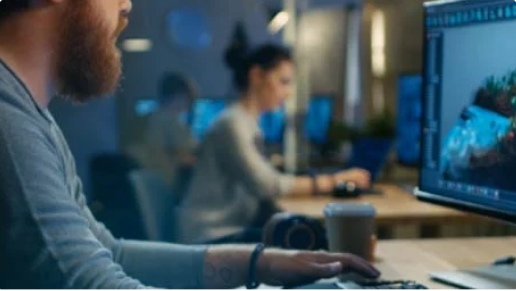 Designer working at computer