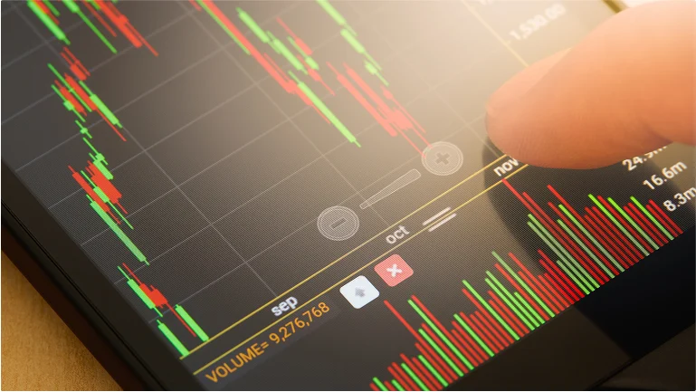 Financial trading chart