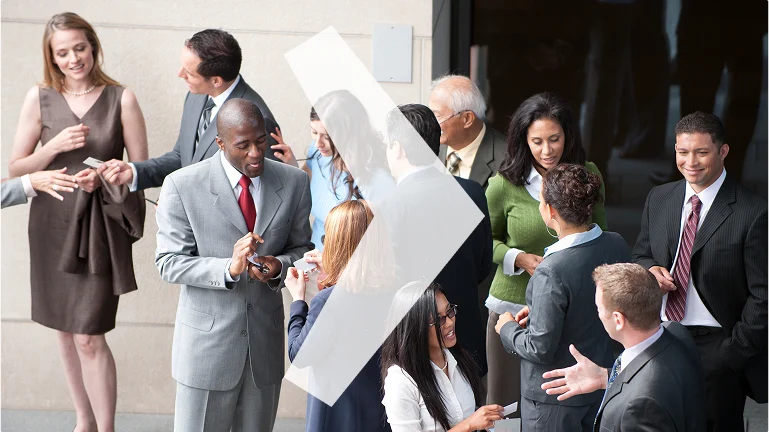 Crowd of business people